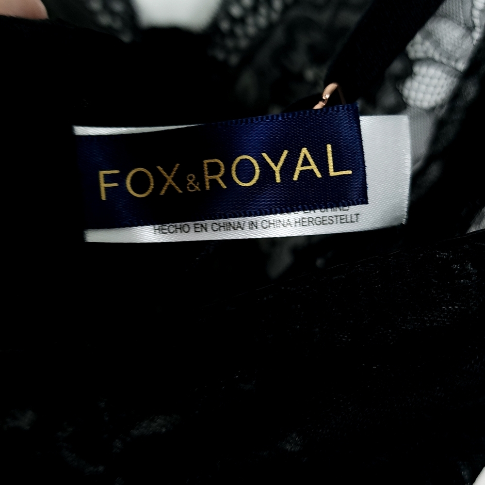 Fox & Royal Black Lace Body Suit New Without Tag Size L/20 - Picture 5 of 10